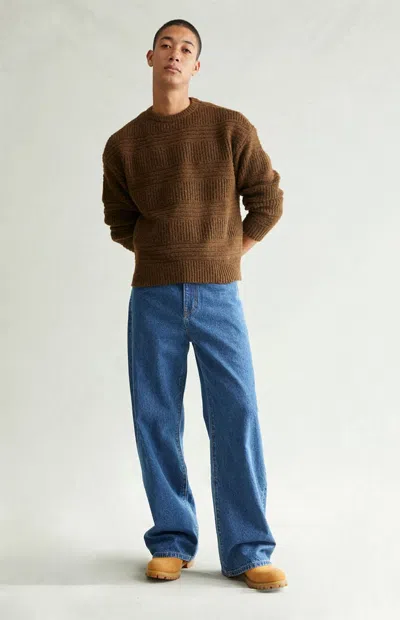 Pacsun Men's Blake Extreme Baggy Jeans Medium Blue In Medium Indigo