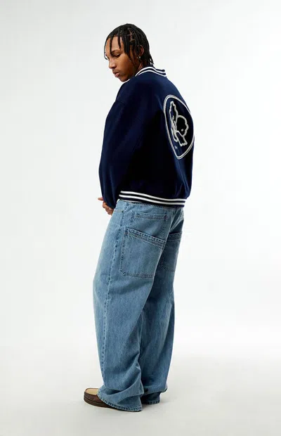 Pacsun Men's Blake Extreme Baggy Jeans Medium Blue In Medium Indigo