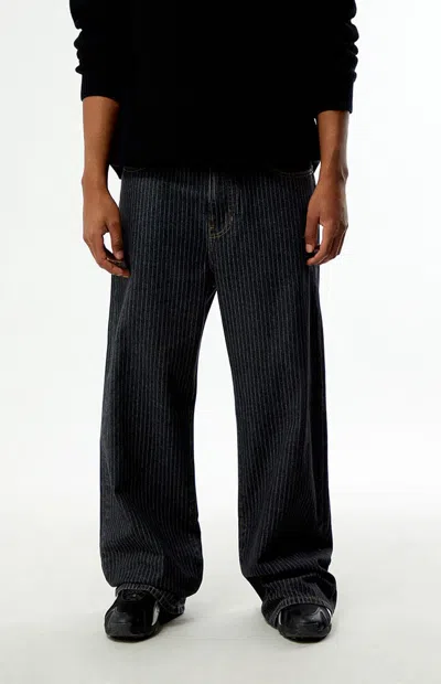 Pacsun Men's Blake Extreme Baggy Jeans Pinstripe Black