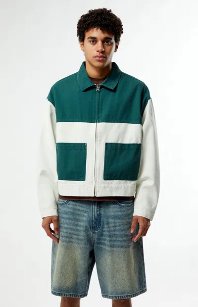 Pacsun Men's Blocked Yoke Jacket In Green