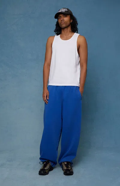 Pacsun Men's Blue Washed Fleece Extreme Baggy Sweatpants