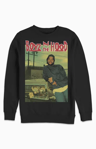 Pacsun Men's Boyz N The Hood Album Cover Crew Neck Sweatshirt In Black In Multi