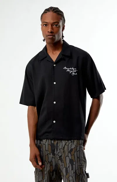 Pacsun Men's Bridge Woven Camp Shirt In Black
