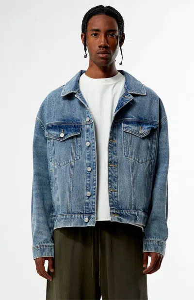 Pacsun Men's Brooks Medium Blue Denim Jacket In Indigo