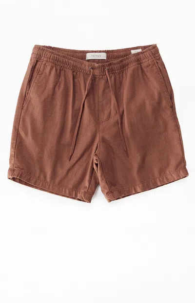 Pacsun Men's Brown Cole Cotton Volley Shorts