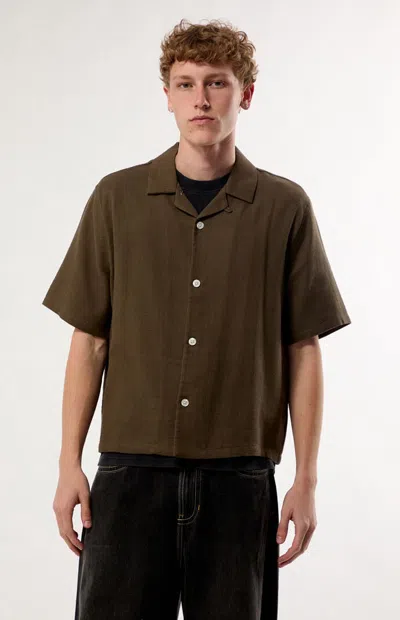 Pacsun Men's Brown Dean Camp Shirt