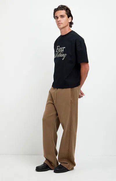 Pacsun Men's Brown Elmer Stripe Fleece Extreme Baggy Sweatpants