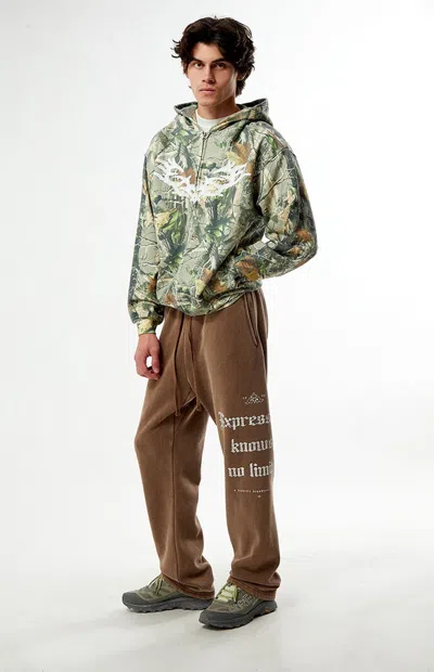 Pacsun Men's Brown Expressions Baggy Sweatpants