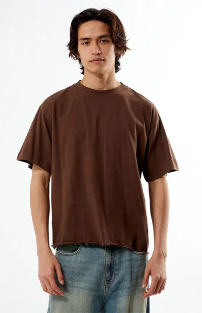 Pacsun Men's Brown Premium Cropped T-shirt