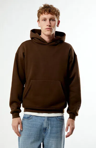 Pacsun Men's Brown Solid Hoodie