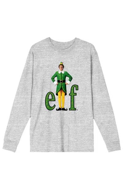 Pacsun Men's Buddy The Elf Long Sleeve T-shirt In Heather Grey In Gray
