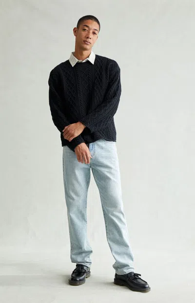 Pacsun Men's Cade Straight Jeans Light Indigo In Black