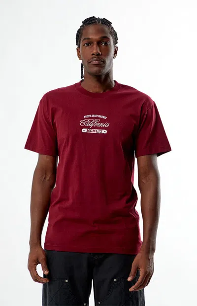Pacsun Men's California T-shirt In Mauve In Red
