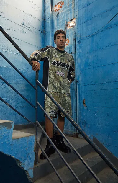Pacsun Men's Camo Mesh Long Sleeve Jersey In Green
