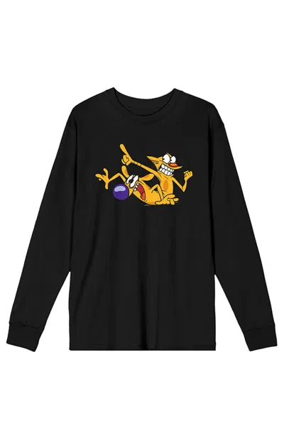 Pacsun Men's Catdog Long Sleeve T-shirt In Black