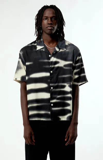 Pacsun Men's Cell Short Sleeve Camp Shirt In Black