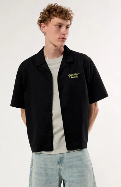 Pacsun Men's Charmont Groovefest Records Camp Shirt In Black