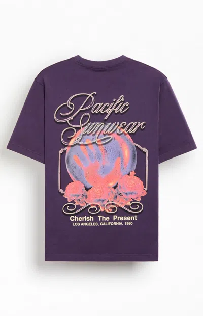 Pacsun Men's Cherish The Present T-shirt In Plum In Purple
