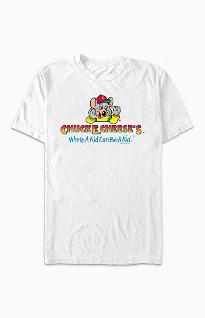Pacsun Men's Chuck E. Cheese Where A Kid Can Be A Kid T-shirt In White
