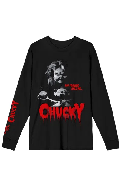 Pacsun Men's Chucky Classic Horror Movie Long Sleeve T-shirt In Black