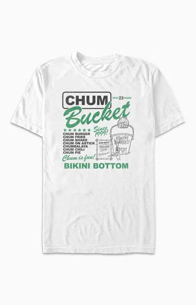Pacsun Men's Chum Bucket Ad T-shirt In White