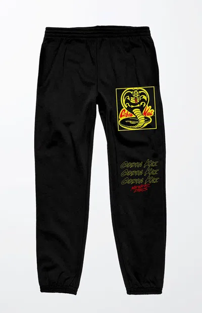Pacsun Men's Cobra Kai Never Dies Sweatpants In Black