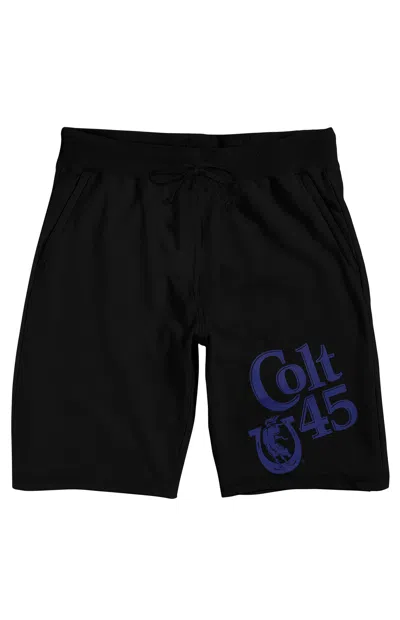 Pacsun Men's Colt 45 Blue Logo Sweat Shorts In Black