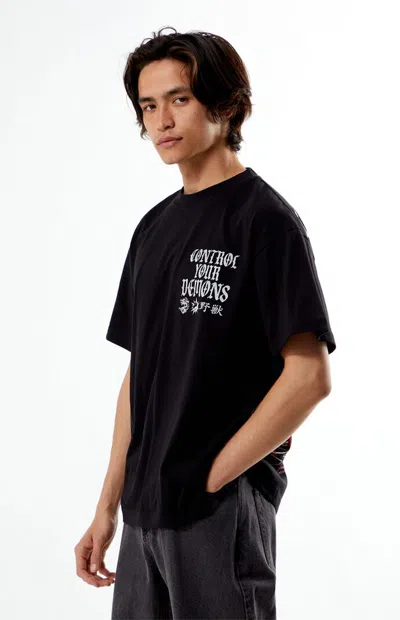 Pacsun Men's Control Your Demons T-shirt In Black