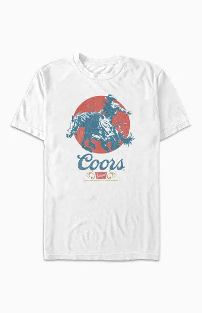 Pacsun Men's Coors Longhorn Banquet T-shirt In White