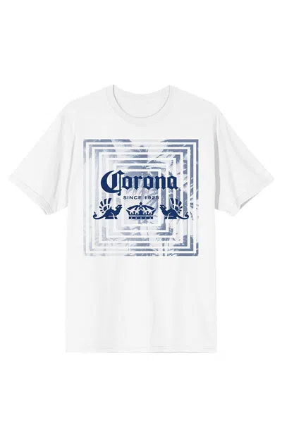 Pacsun Men's Corona Iguana Crown Logo T-shirt In White