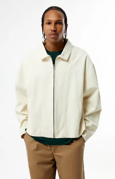 Pacsun Men's Cream Double Seams Gas Jacket In Yellow