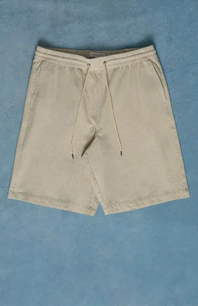 Pacsun Men's Cream Linen Shorts In Brown