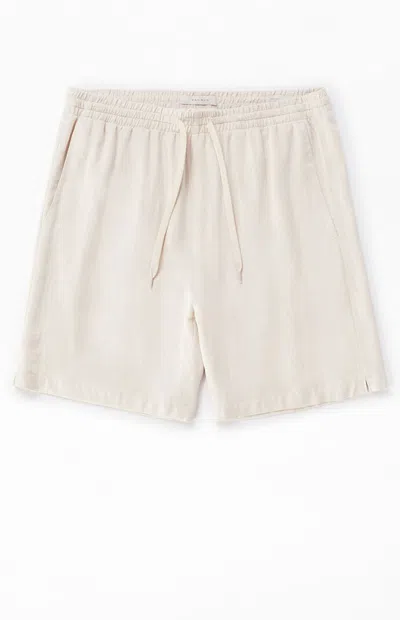 Pacsun Men's Cream Russel Linen Volley Shorts In White