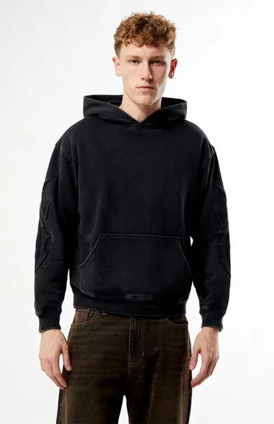 Pacsun Men's Cyber Embossed Hoodie In Washed Black