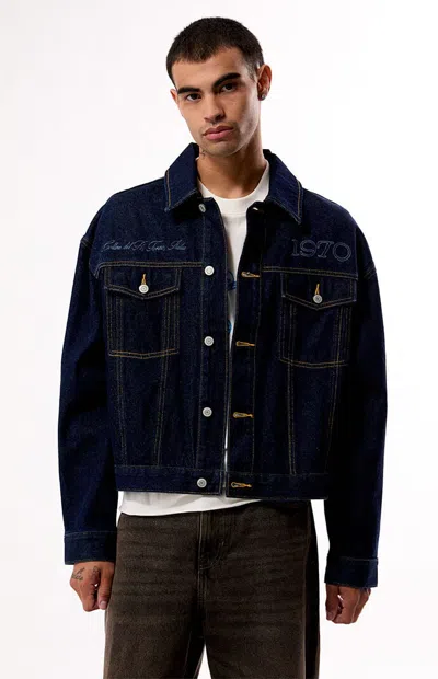 Pacsun Men's Dark Indigo 1970 Jean Jacket In Dark Denim