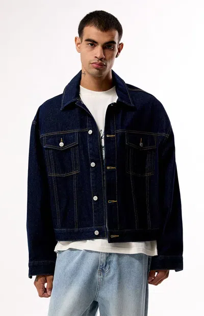 Pacsun Men's Dark Indigo Downtown Jean Jacket In Dark Denim