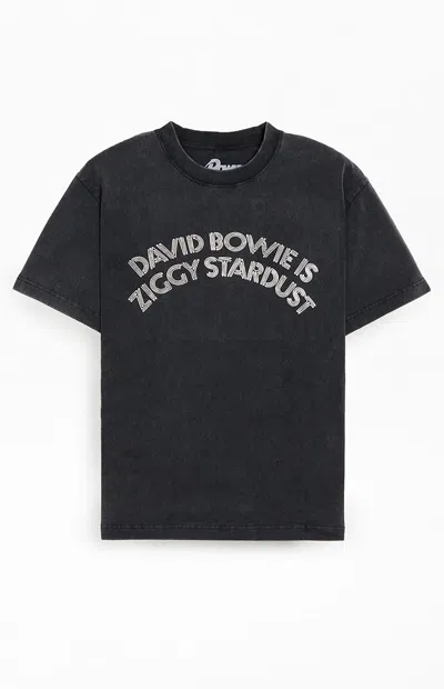 Pacsun Men's David Bowie Is Ziggy Stardust T-shirt In Washed Black In Blue