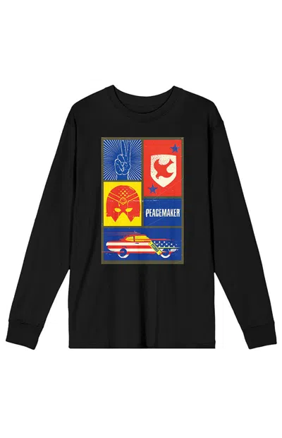 Pacsun Men's Dc Comic Peacemaker Tv Series Long Sleeve T-shirt In Black