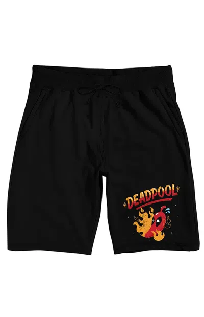 Pacsun Men's Deadpool Hot Pepper Sweat Shorts In Black In Multi