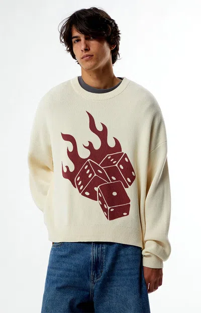 Pacsun Men's Dice Sweater In Cream In White