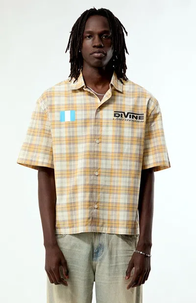 Pacsun Men's Divine Intervention Plaid Short Sleeve Shirt In Multi