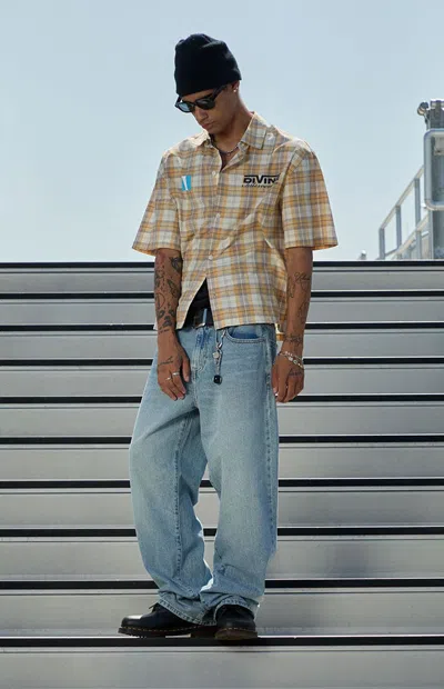 Pacsun Men's Divine Intervention Plaid Short Sleeve Shirt In Multi