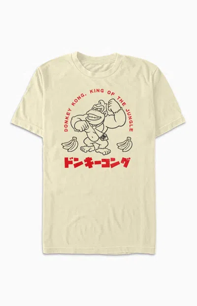Pacsun Men's Donkey Kong Jungle King T-shirt In Sage In White