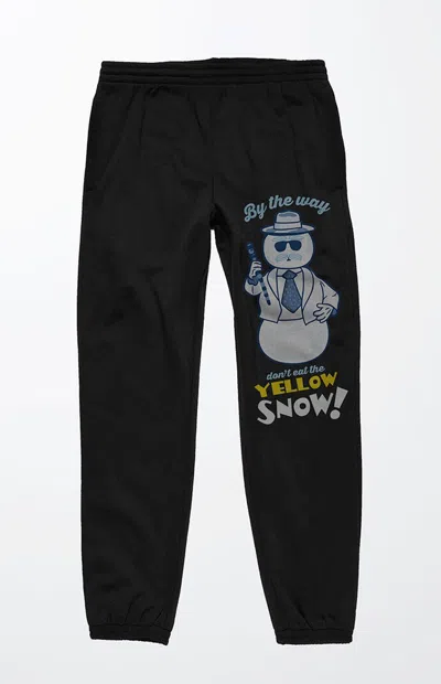 Pacsun Men's Don't Eat Yellow Snow Sweatpants In Black