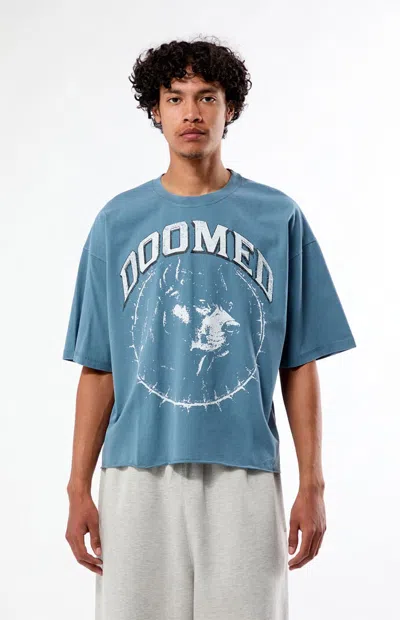 Pacsun Men's Doomed Cropped Boxy T-shirt In Blue