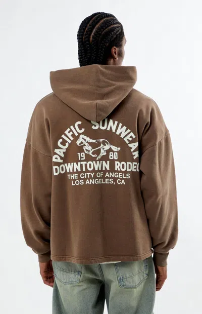 Pacsun Men's Downtown Rodeo Hoodie In Brown