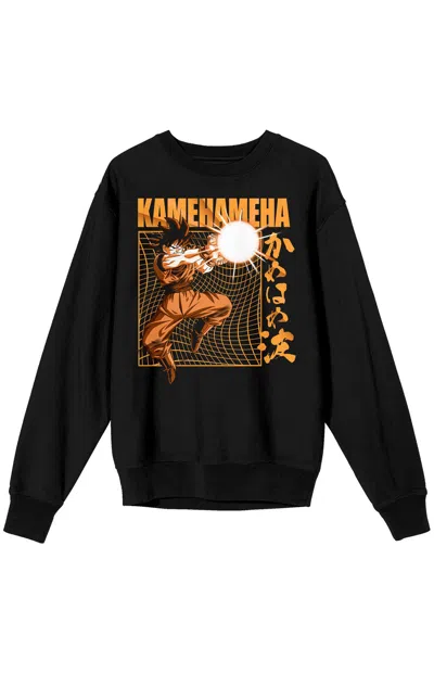 Pacsun Men's Dragon Ball Z Goku Kamehameha Crew Neck Sweatshirt In Black