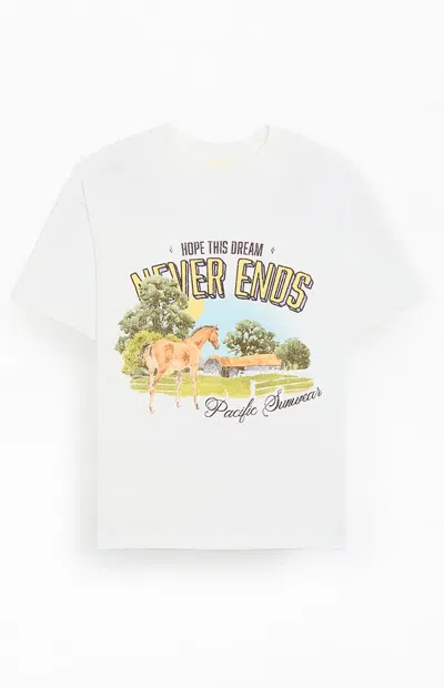 Pacsun Men's Dream Never Ends T-shirt In Off White
