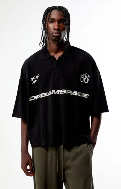 Pacsun Men's Dreamspace Boxy Polo Shirt In Black