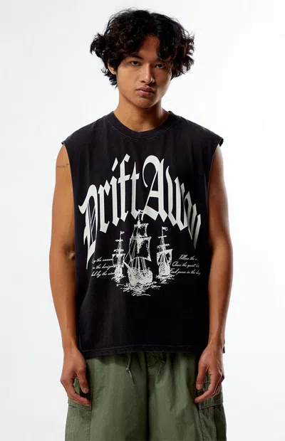 Pacsun Men's Drift Away Cutoff Muscle T-shirt In Black In Brown